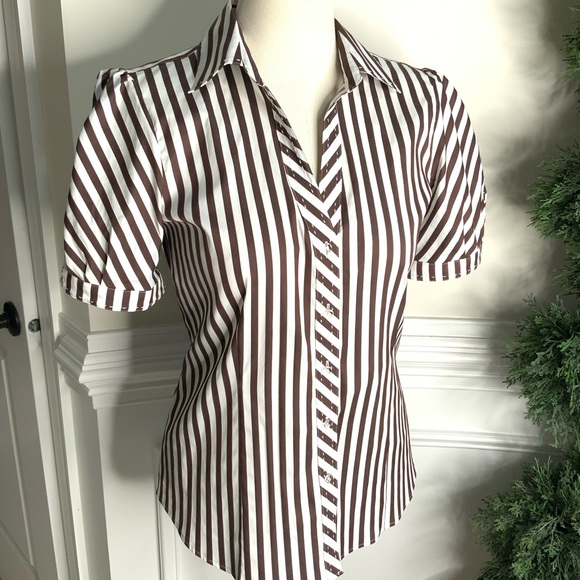 Paperwhite Tops - Paperwhite Stripe Blouse